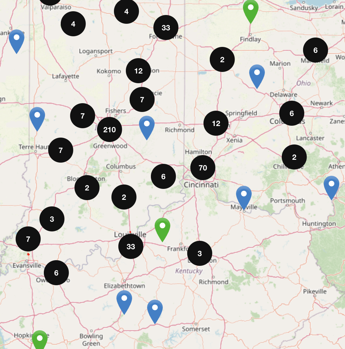 GPS tracking dashboard